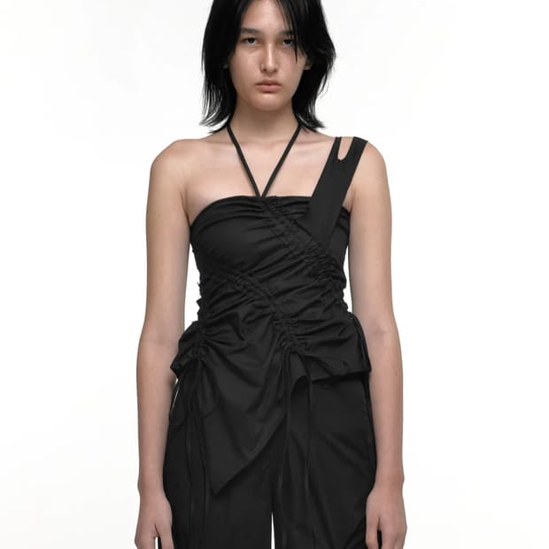 나체 NACHE RAWCUT SHIRRING BUSTIER 뷔스티에 탑