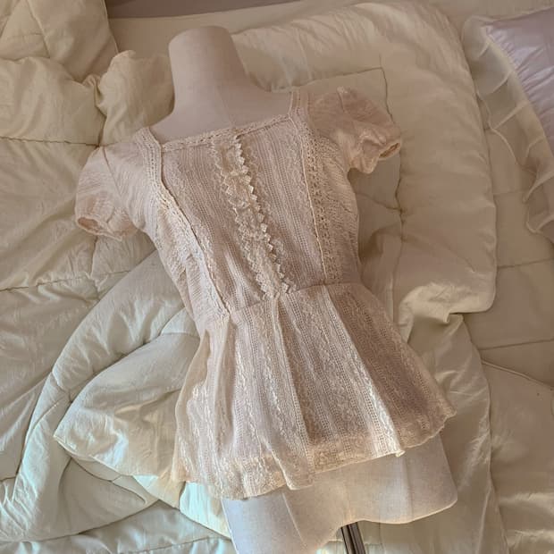 세실맥비 블라우스 모리룩 사와코 빈티지 블라우스 하구미 백예린깔 너드룩