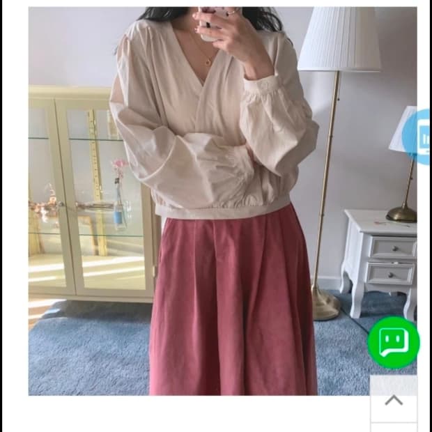 오이니 랩 블라우스