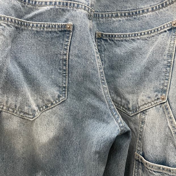 디스이즈네버댓 더블니 카펜터 데님 blue S