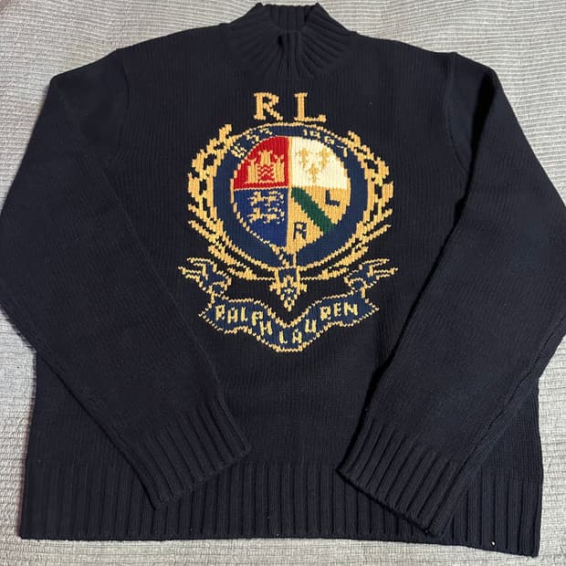 (2XL) 폴로 랄프로렌 크레스트 모크넥 니트