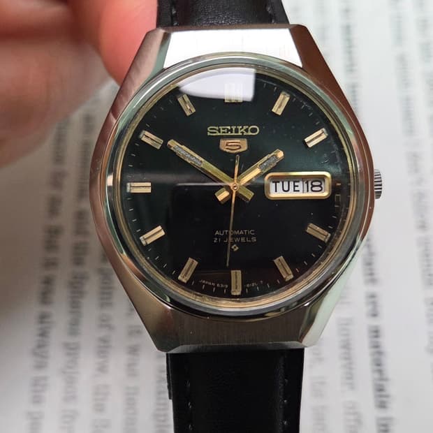 빈티지 세이코 데이데이트 오리지널 블랙다이얼 6319 오토매틱 