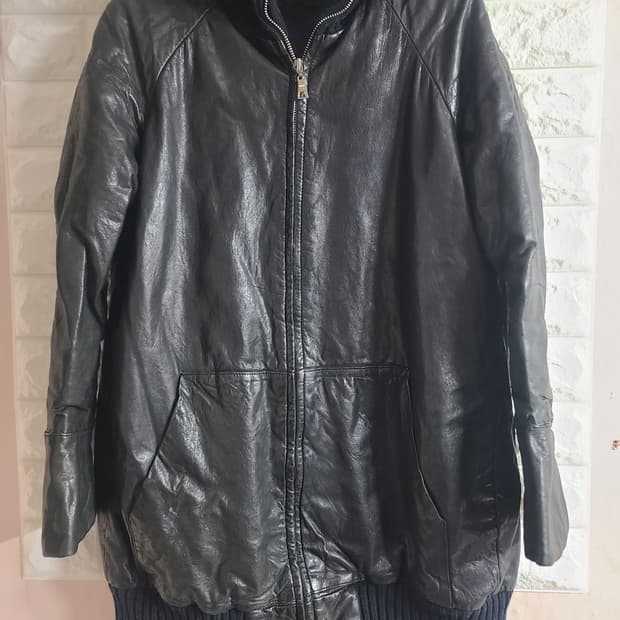 드로잉 여성 양가죽 하프코트(m)