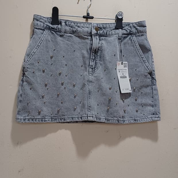 ZARA 자라 그레이색 데님 스커트 
