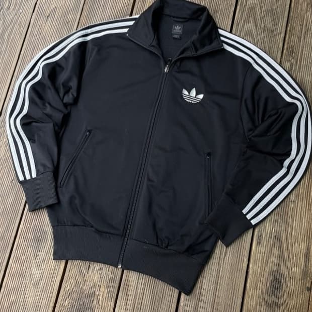 아디다스 구파이어버드 블랙 로고실버 트랙탑 져지집업 95/M