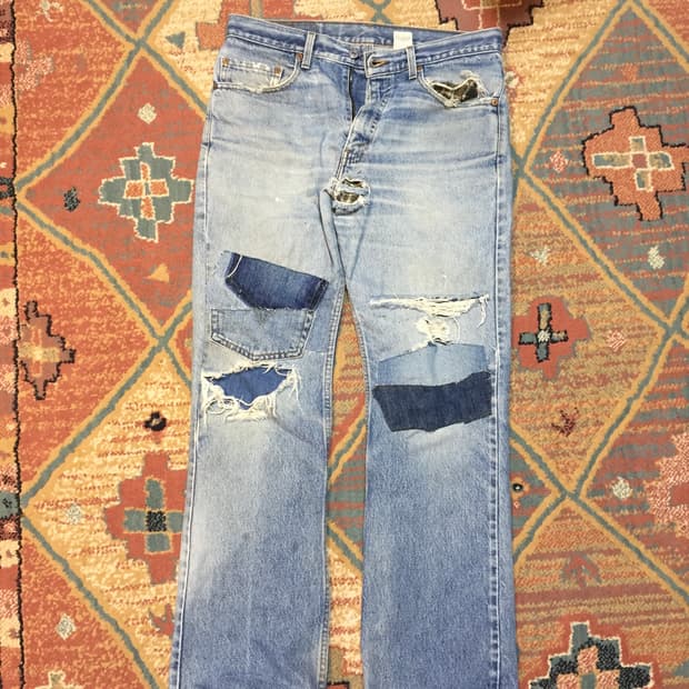 90‘s 리바이스 517 패치워크 데님