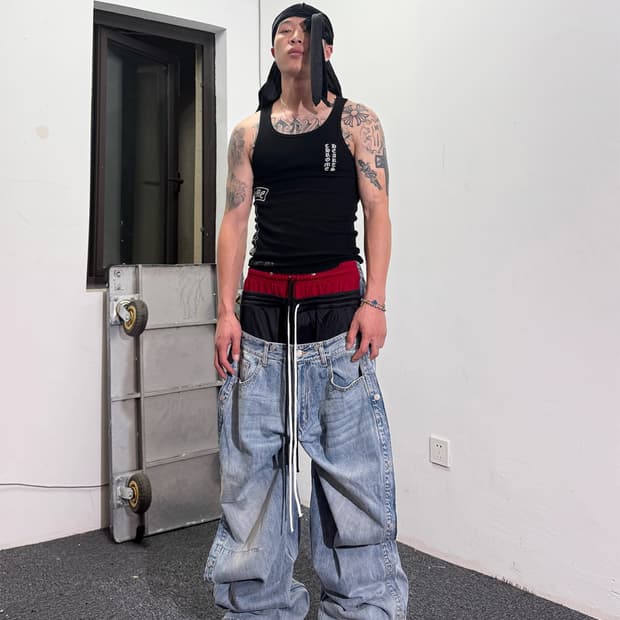 콰스 새깅 바지