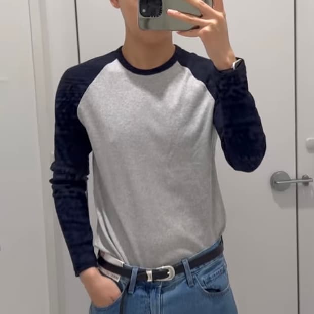 [2XL] 유니클로 소프트립T 라글란 새상품