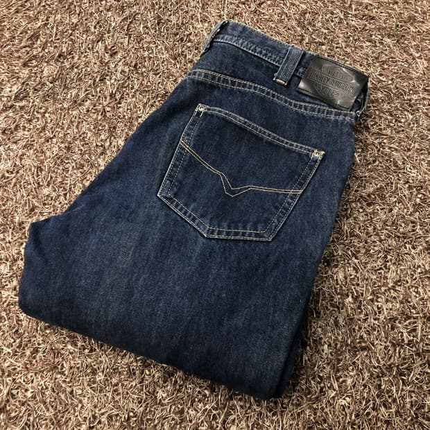 할리데이비슨 모토사이클 바이커 데님팬츠