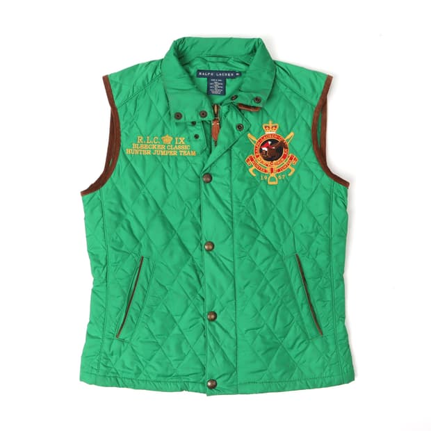 랄프로렌 라이트 그린 rlc 퀄팅 베스트