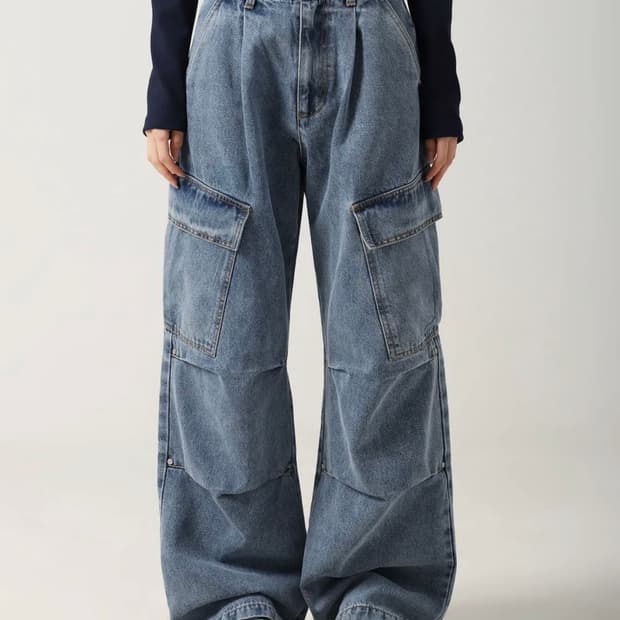 어반드레스 사이드 빅 카고 데님 청바지 xxs