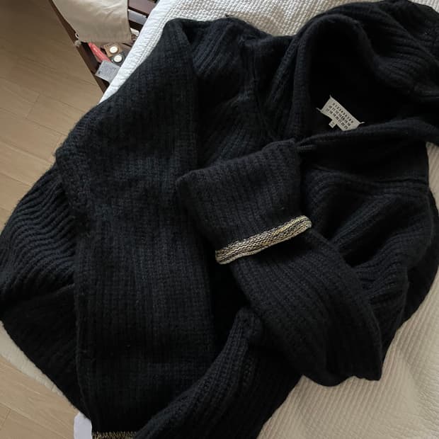 마르지엘라 캐시미어 니트 후드