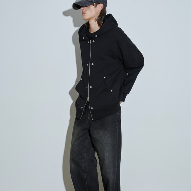 아이돈워너셀 후드집업 블랙 자켓(남녀공용0)