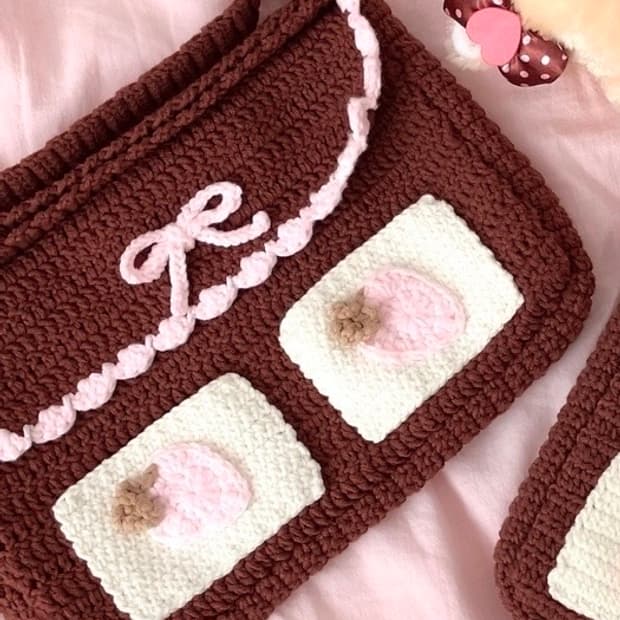 새봄님 초코에 퐁당 빠진 딸기 뜨개가방 히메갸루클리시어쓰탐모리하구미로걀