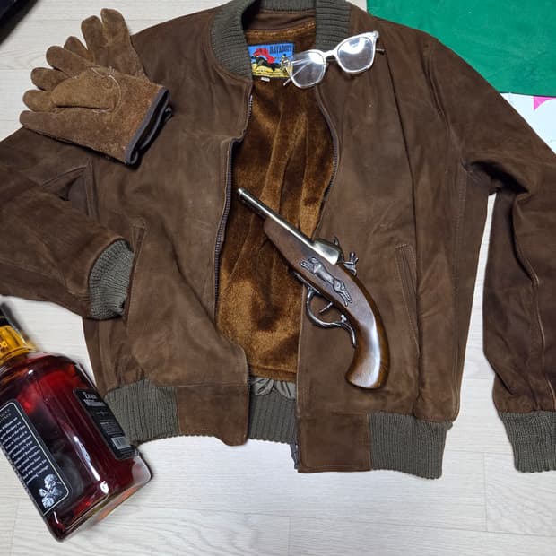 MATARDORN 스웨이드 자켓 봄버 보머 점퍼 