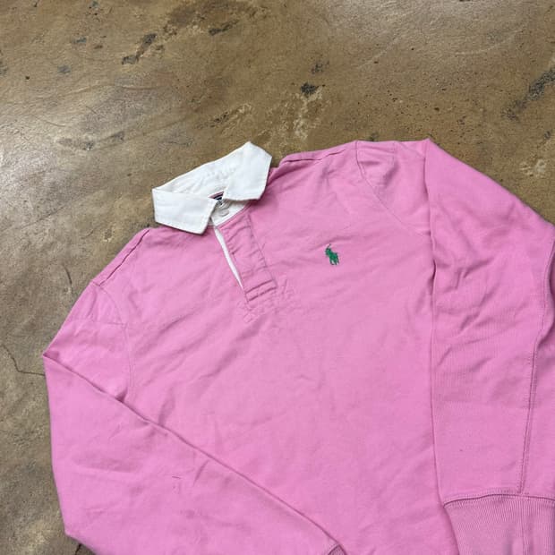 폴로 랄프로렌 딸기우유 핑크 긴팔티셔츠