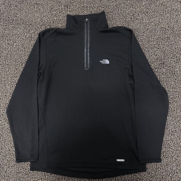 노스페이스 하프넥 반집업 기능성 티셔츠 블랙 S