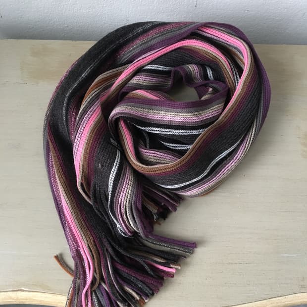  color mixed knit muffler