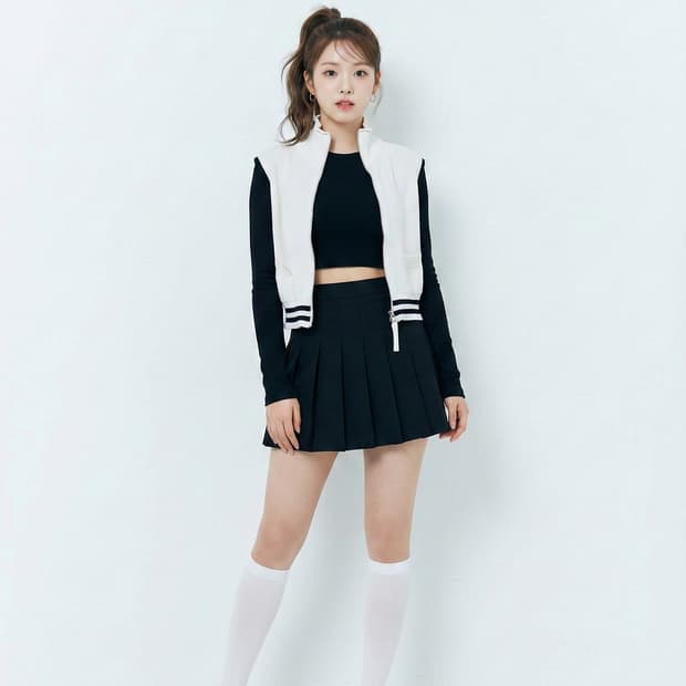 Matin Kim 마뗑킴 스펠 포인트 집업 니트 베스트