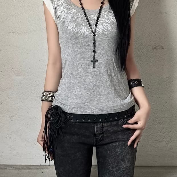 Vintage print top