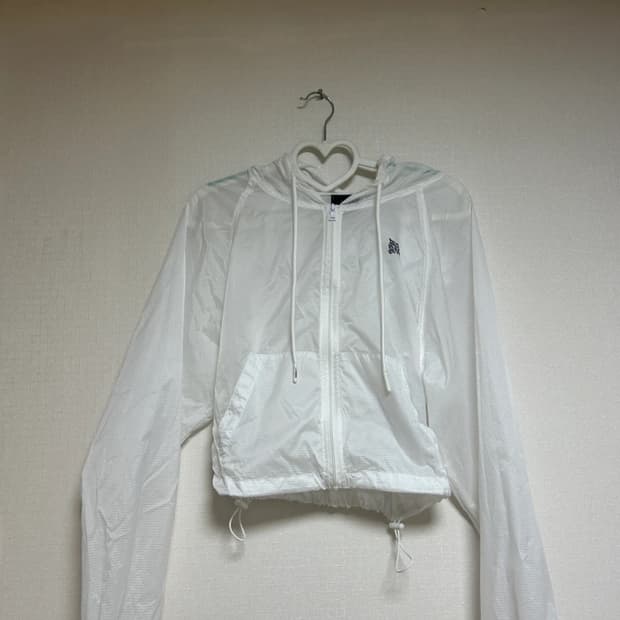 브라운 브레스 크롭 바람막이