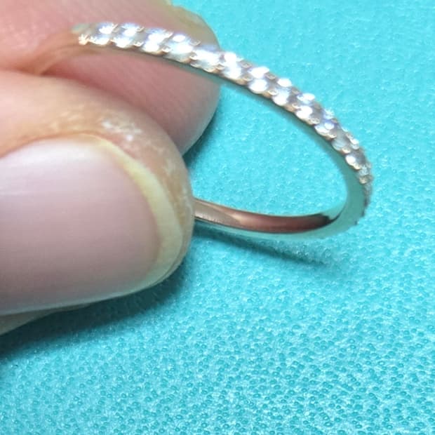 14k 로즈골드 큐빅 반지 18호