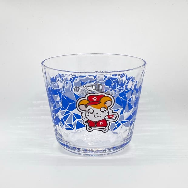 Pizza-la vintage hamtaro glass blue