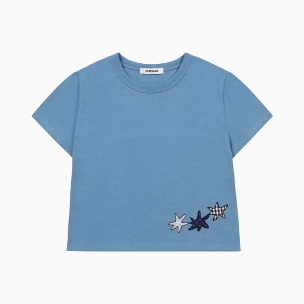 오헤시오 STAR PATCHY T-SHIRT, BLUE