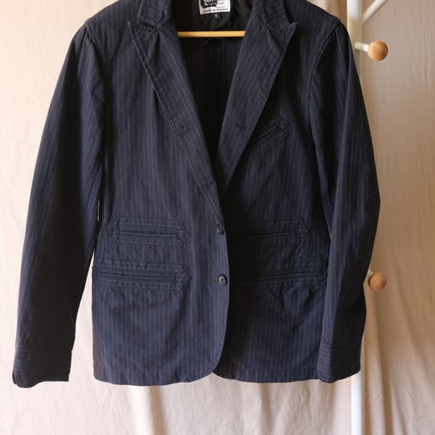 엔지니어드가먼츠 스트라이프 테일러드 자켓S