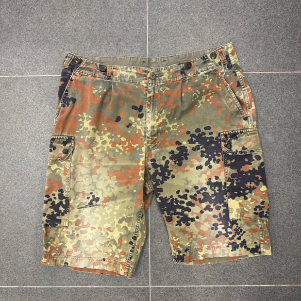 Hard Faded German Flecktarn Shorts