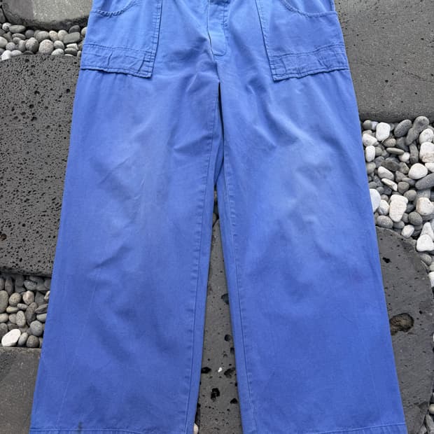1980s FADED BLUE WIDE LEG 카펜터 프렌치워크팬츠