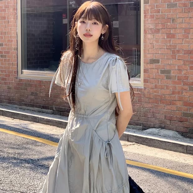 마론에디션 Ice cement string dress