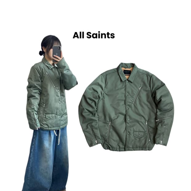 올세인츠 멀티지퍼 테크니컬 봄버 자켓