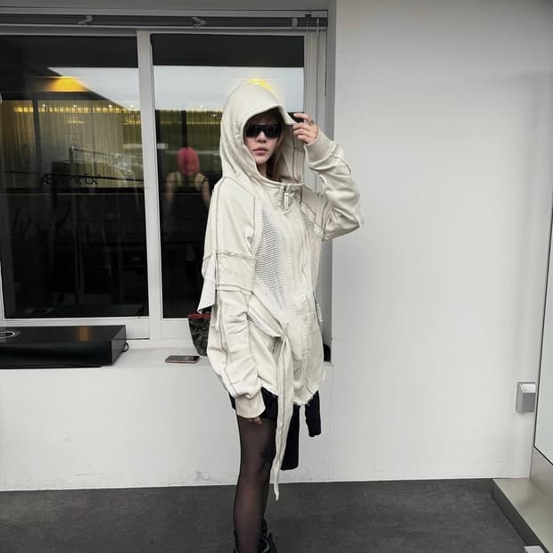 에이시넥틱스 하프-네트 집 후디