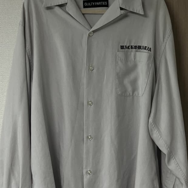 와코마리아 오픈카라 50s 텐셀 셔츠 L (105)