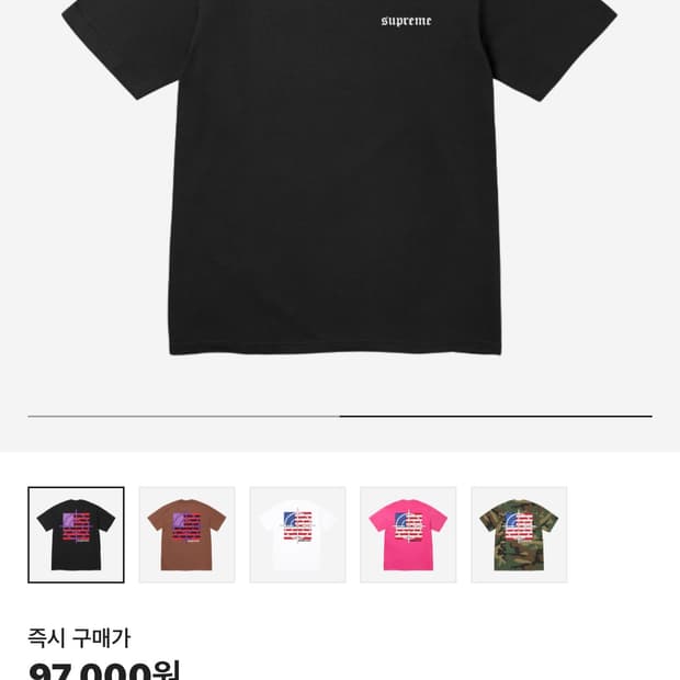 슈프림 타겟 티셔츠 블랙 - 25FW L