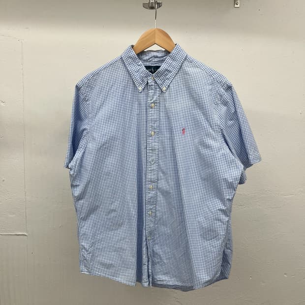[2XL] POLO GINGHAM 1/2 SHRIT