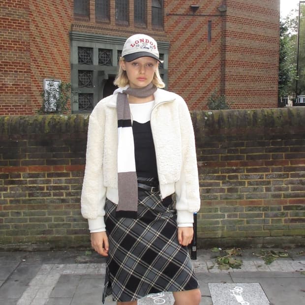 디망쉬 체크 롱 스커트