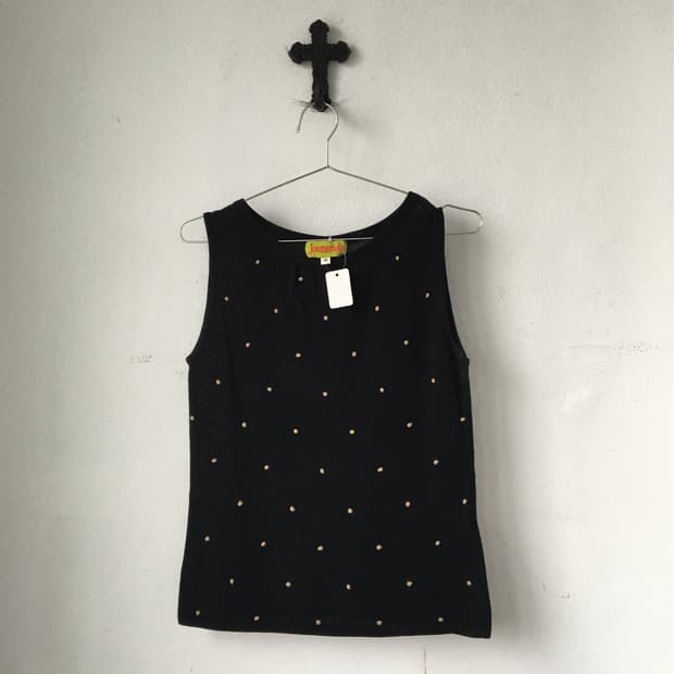 Dot point knit sleeveless
