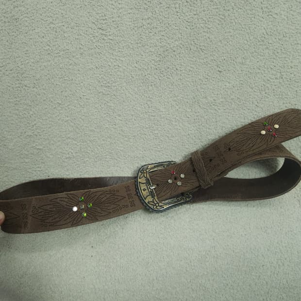 빈티지 레더 웨스턴 벨트