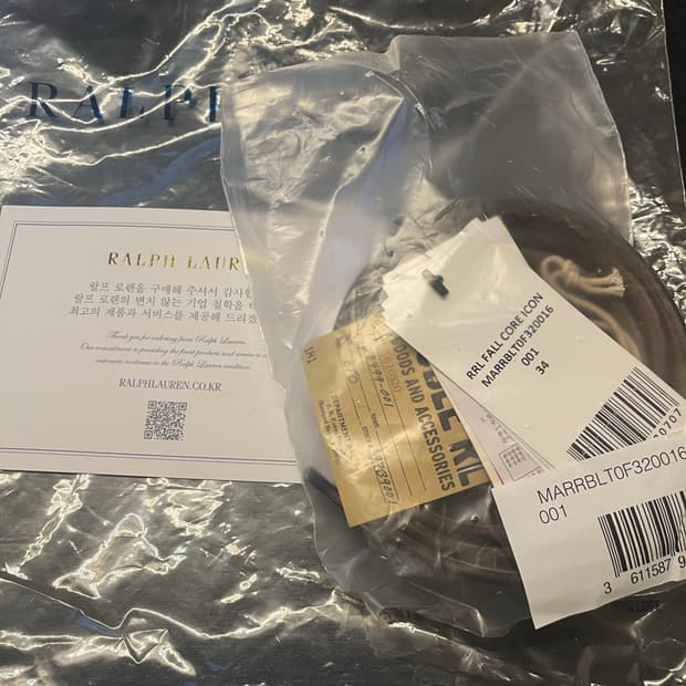 RRL 빈센스 벨트 34 새제품