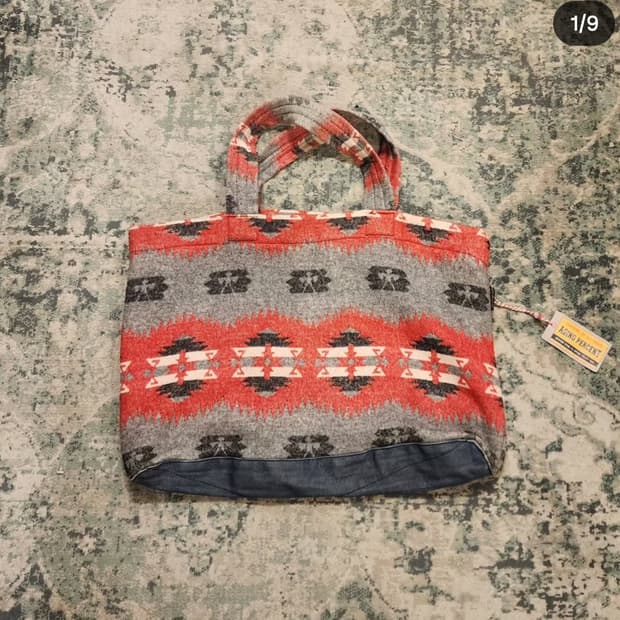 BLUE BLUE 리버시블 나바호 인디고 토트백