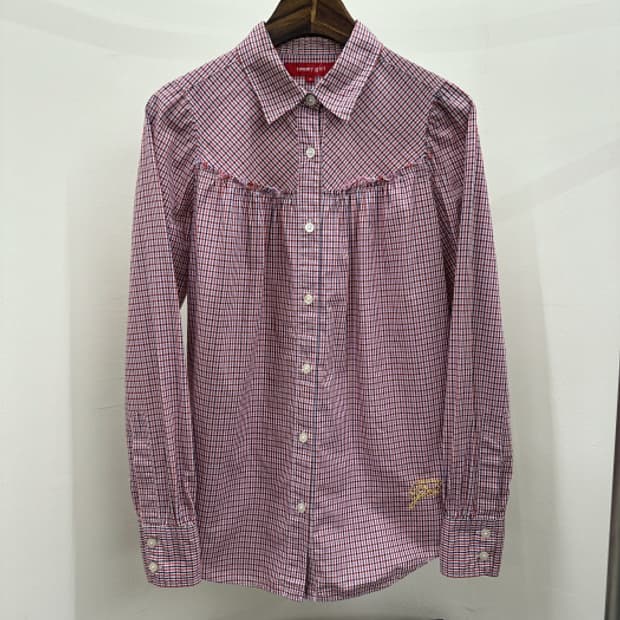 Tommy girl 셔링 컷오프 셔츠 (L)