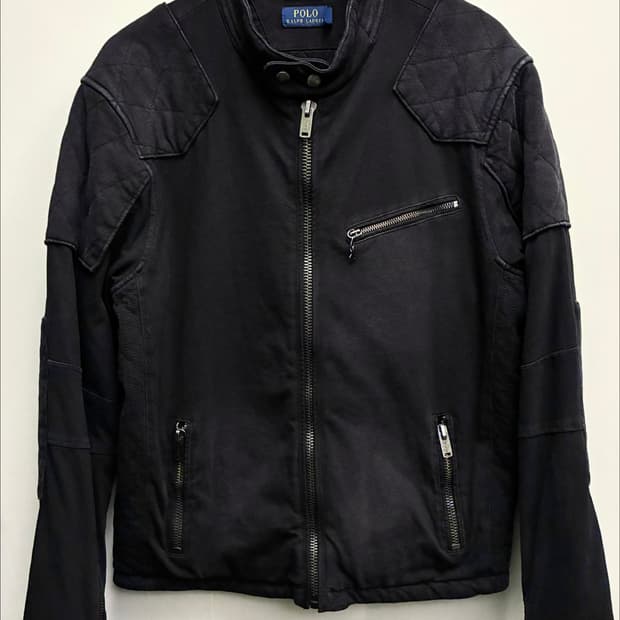 (L/103)POLO 폴로랄프로렌 코튼 싱글라이더 바이커 자켓