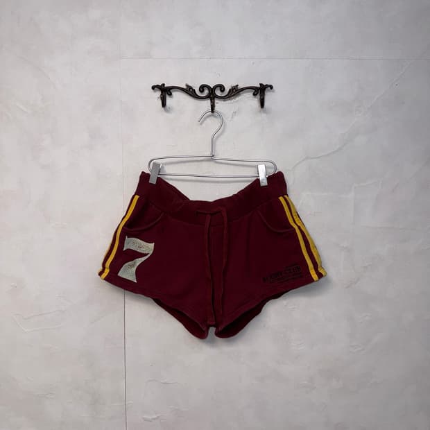 Burgundy 7 rugby track shorts