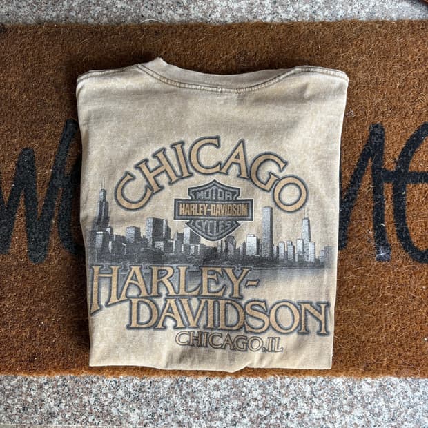 할리 싱글 타이다이 빈티지 티셔츠