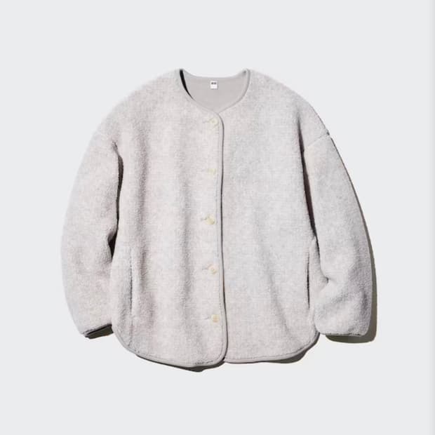 Uniqlo boa fleece cardigan