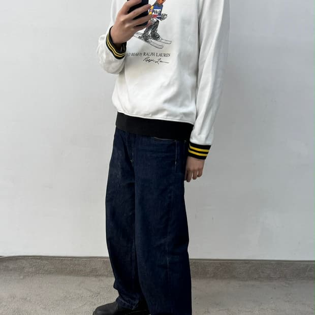 [L] 폴로 랄프로렌 스키 베어 컬러 블록 스웻 셔츠 맨투맨