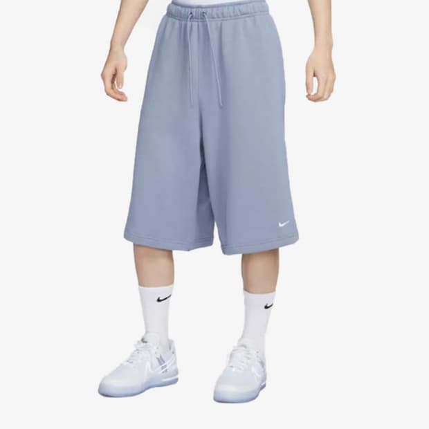 L 나이키 서카 프렌치 테리 와이드 스웻 쇼츠 반바지