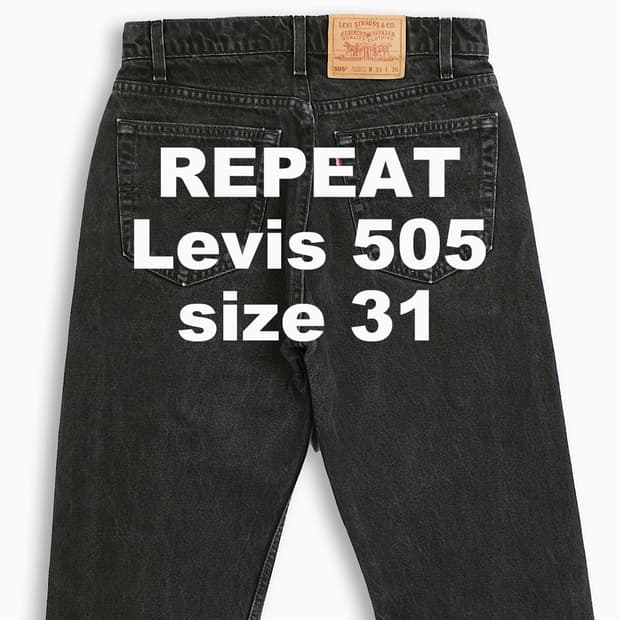 빈티지 리바이스 505 흑청 90s USA 31 인치 LV5053322
